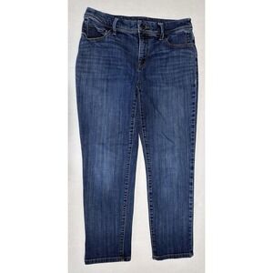 Chico's The So Slimming Girlfriend Ankle Jean Denim Blue‎ Chico Size 00 Crop